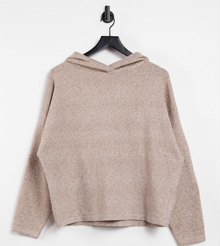 M Lounge Oversized Knitted Hoodie-neutral