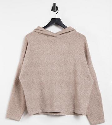 M Lounge Oversized Knitted Hoodie-neutral