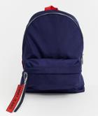 Tommy Jeans Logo Tape Mini Backpack In Blue - Blue