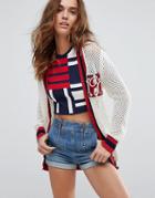 Tommy Hilfiger Gigi Hadid Varsity Cardigan - White