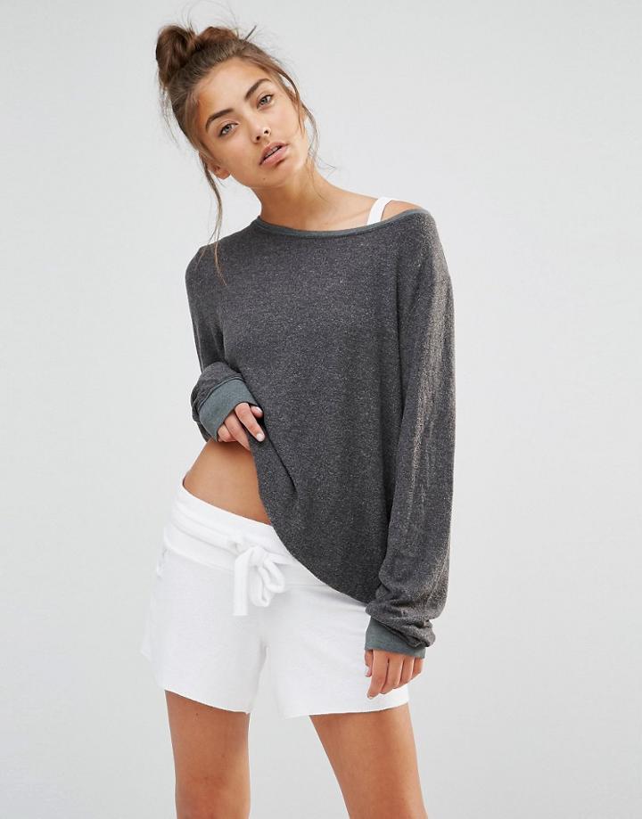 Wildfox Dirty Black Baggy Beach Sweater - Dirty Black