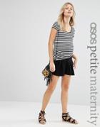 Asos Maternity Petite Pleat Short - Black