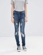 Cheap Monday Second Skin Skinny Jeans 32 - Carbon Torn 32