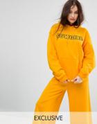 Reclaimed Vintage Inspired Oversized Hoodie Co-ord - Yellow