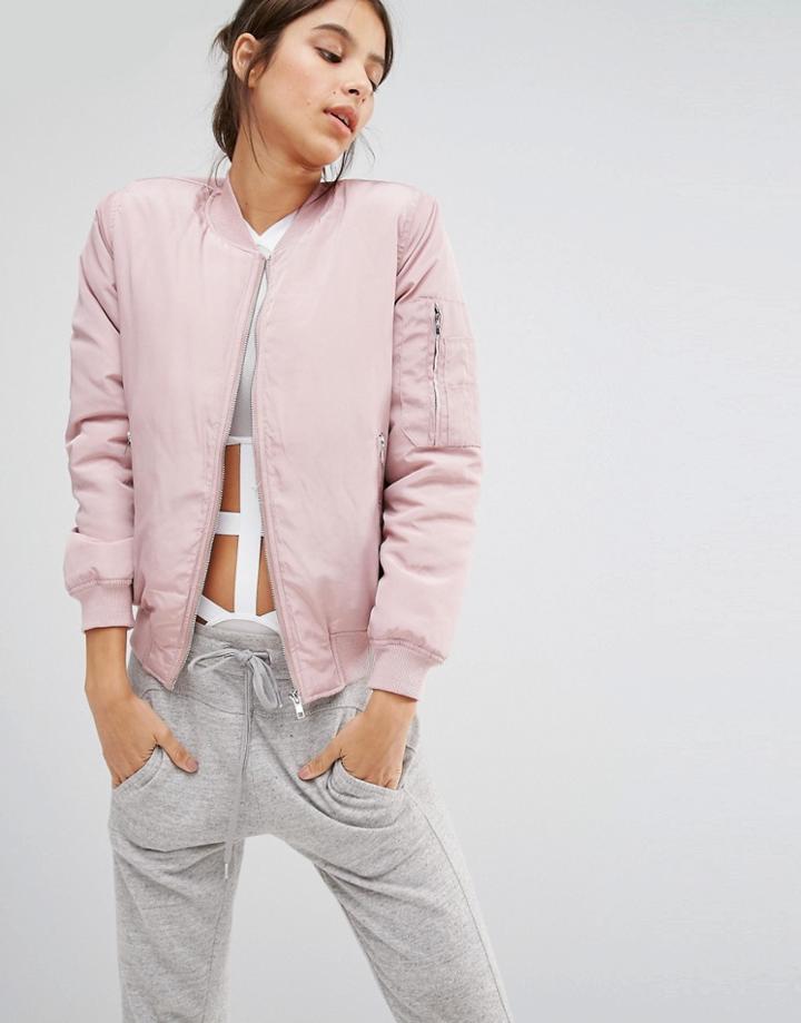 Missguided Bomber Jacket - Mauve