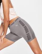 Puma Evoknit Seamless 5inch Shorts In Charcoal Gray