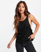 Dr Denim Cleo Drop Arm Relaxed Tank Top In Black