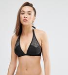 Wolf & Whistle Crochet Insert Bikini Top B/c - E/f Cup - Black