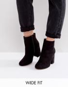 Asos Raquel Wide Fit Ankle Boots - Black