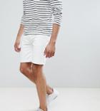 Asos Design Tall Denim Shorts In Skinny White - White