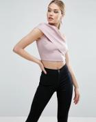 Asos Top With Structured One Shoulder - Pink