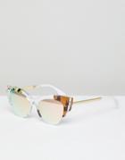 Jeepers Peepers Novelty Embellished Cat Eye Sunglasses - Multi