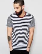 Only & Sons Stripe T-shirt - White