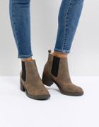 Office Apple Faux Fur Lined Boots - Brown