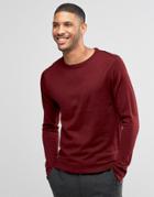 Lindbergh Sweater In Merino Wool In Burgundy - Red