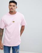 New Love Club Embroidered Gold T-shirt - Pink