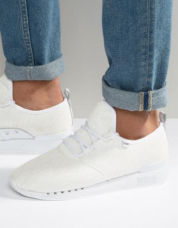 Djinns Single Skin Sneakers In White - White