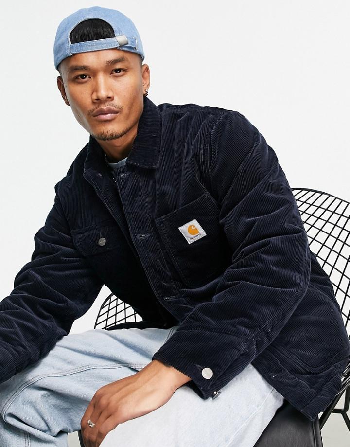 Carhartt Wip Michigan Cord Jacket In Navy