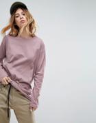 Asos Oversized Longline T-shirt - Purple
