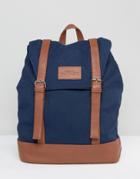 Dead Vintage Buckle Backpack In Navy - Blue