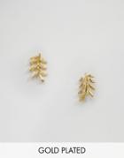 Gorjana Olympia Leaf Stud Earrings - Gold