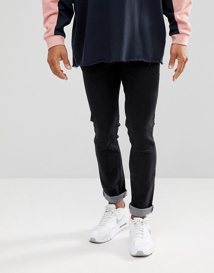 Dead Vintage Skinny Jeans In Black - Black