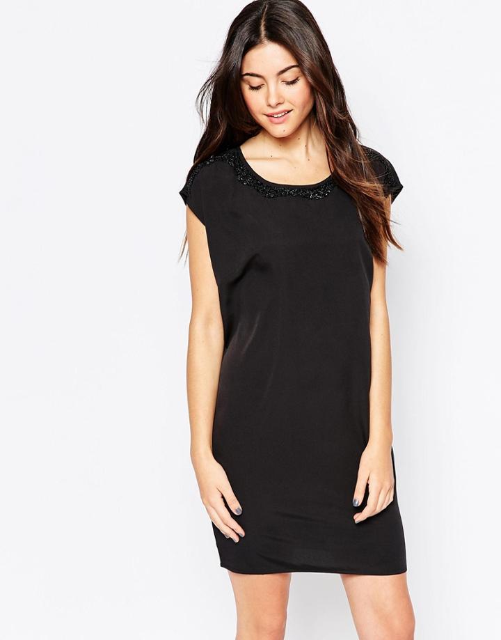 B.young Short Sleeve Shift Dress - Black