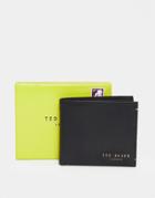 Ted Baker Harvys Leather Billfold Coin Wallet In Black
