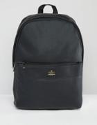 Asos Backpack In Black With Gold Emboss - Black