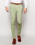 Asos Super Skinny Suit Pants In Sage Green - Light Green