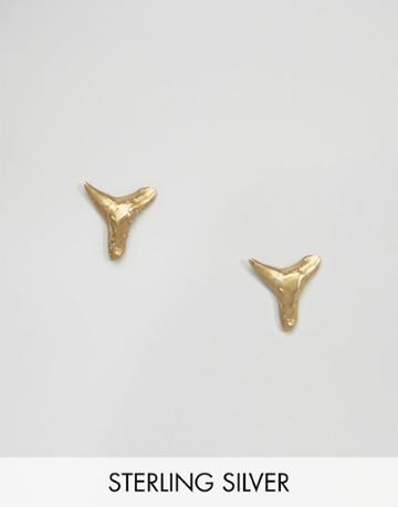 Sam Ubhi Wish Bone Stud Earrings - Gold