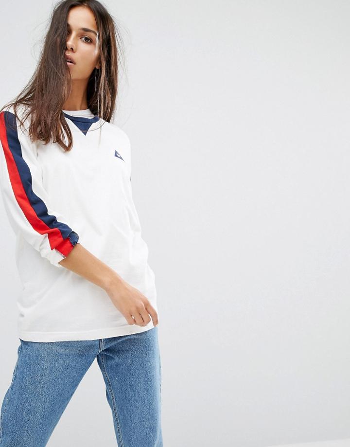 Le Coq Sportif Premium Retro Long Sleeve T-shirt - White
