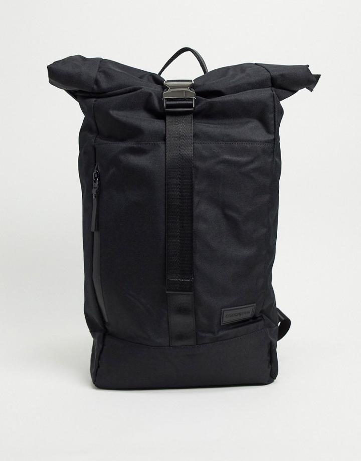 Consigned Roll Top Clip Backpack-black