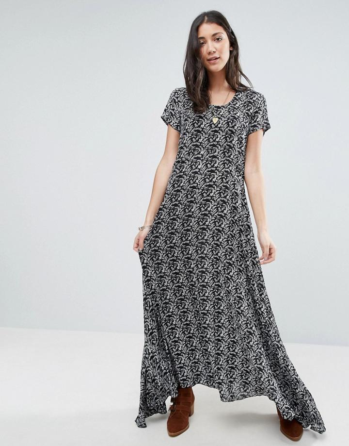 Raga Wild Love Black And White Printed Maxi Dress - Multi