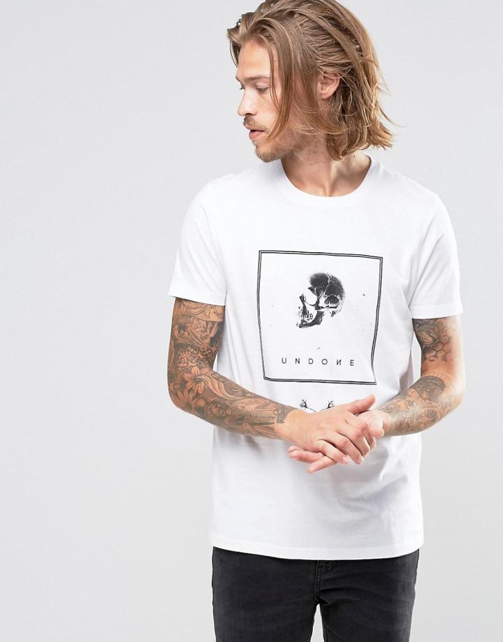 Asos T-shirt With Skull Print In White - White