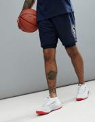Adidas Basketball Dame 2-in-1 Shorts In Navy Ce7350 - Navy