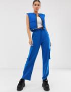 Criminal Damage High Waist Cargo Pants Two-piece-blue