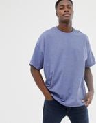 Asos Design Oversized T-shirt With Crew Neck In Blue - Blue