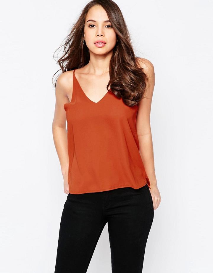 Ax Paris V Front Cami - Rust