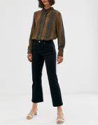 & Other Stories Cropped Flare Jeans In Black