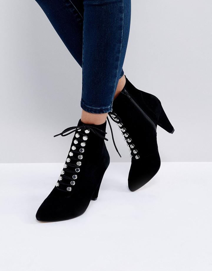 Kg By Kurt Geiger Rapido Suede Lace Up Ankle Boots - Black