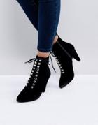 Kg By Kurt Geiger Rapido Suede Lace Up Ankle Boots - Black