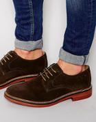 Base London Stanford Perforated Suede Shoes - Brown