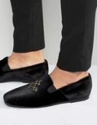 Hudson London Velvet Loafers - Black