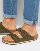 Birkenstocks Arizona Suede Sandals - Green