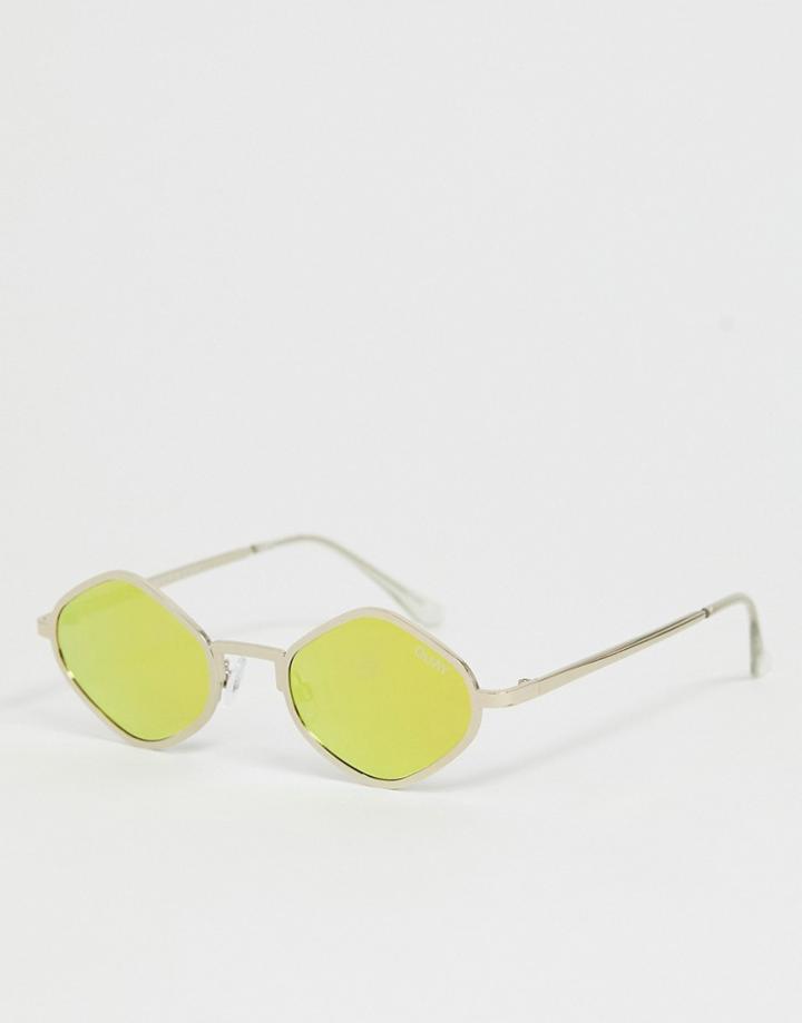 Quay Australia Sweet Thing Sunglasses In Gold - Gold