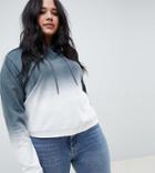 Asos Design Curve Hoodie In Dip Dye-gray