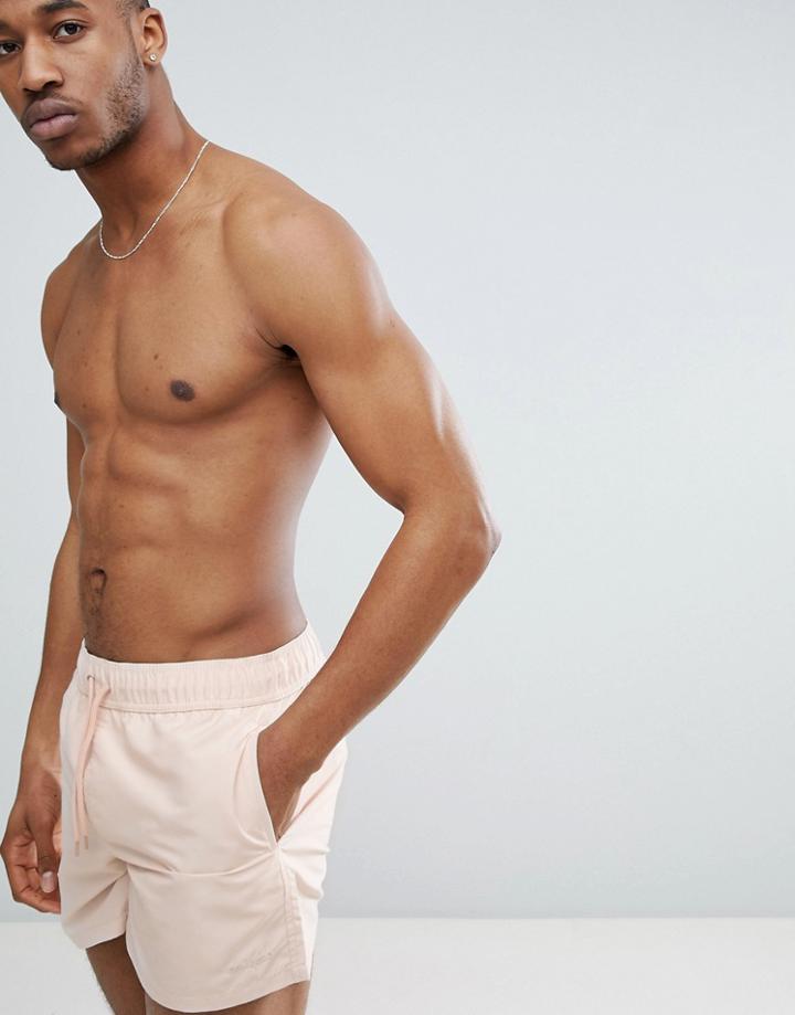Bellfield Swim Short In Pale Pink - Pink