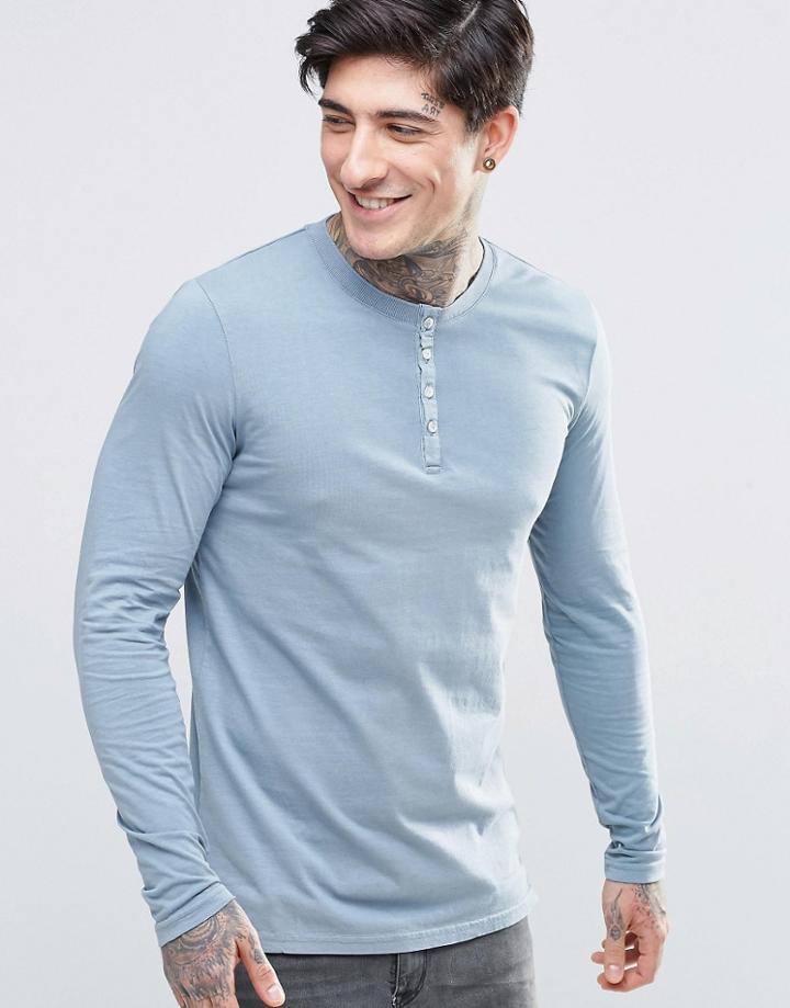 Minimum Long Sleeve Henley - Green