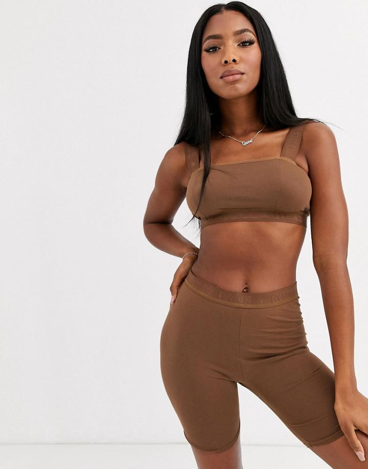 Nubian Skin Cocoa By Ns Nude Bandeau Bralette In Medium-neutral